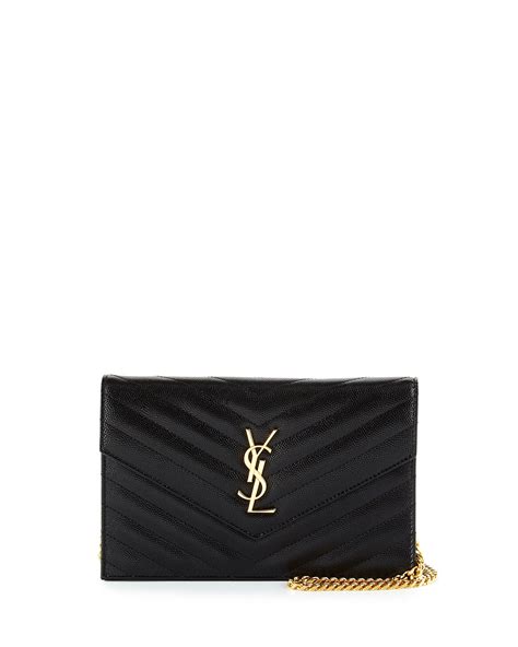 monogram ysl chevron quilted wallet on chain sale|YSL uptown wallet on chain.